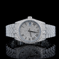 Fully Iced Roman Dial Jubilee Band Moissanite Watch Rollie Inspired
