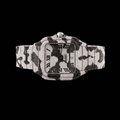 Roman Dial Black Camouflage Iced Out Strap Moissanite Watch Carti Inspired