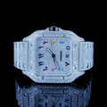 Iced Out Rainbow Arabic Dial Moissanite Watch Carti Inspired
