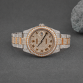 Iced Out Two Tone Rose Gold Iced Luxury Watch Rollie Inspired